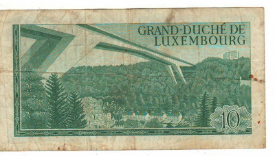 SV * Marele Ducat de LUXEMBURG * 10 FRANCI / DIX FRANCS 1967 foto