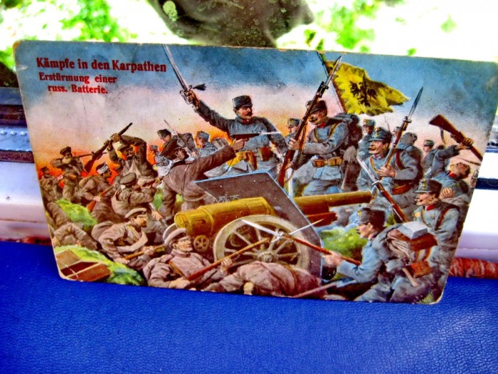A127A-WW1-Lupta in Carpati-Atac imperial asupra bateriei de tunuri ruse.