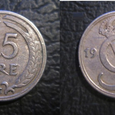 Suedia : 25 ore 1940 , moneda nichel , cu tiraj mic