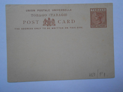 Carte postala Tobago, 1881 , P1, necirculata foto