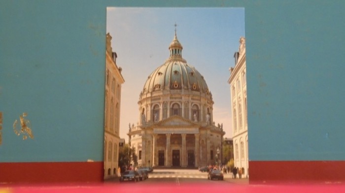 DANEMARCA- COPENHAGA- FREDERIKS KIRKE- BISERICA DE MARMURA- FORMAT MARE 17/12cm