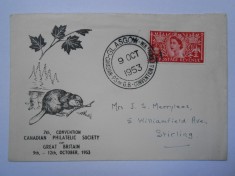 Plic circulat Marea Britanie, FDC, 1953,