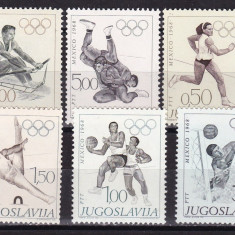 Iugoslavia 1968 sport MI 1290-95 MNH w55