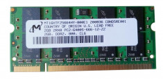Memorie Ram laptop Sodimm Micron Technology(MT) 2Gb DDR2 800Mhz PC2-6400S foto