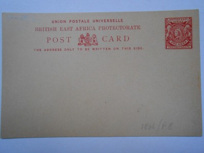 Carte postala 1896, British east Africa Protectorate, necirculata foto