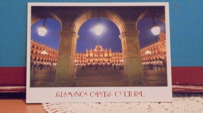 SPANIA - SALAMANCA - PIATA MAYOR - VEDERE NOCTURNA - NECIRCULATA. foto