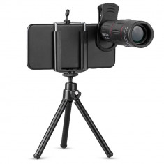 Lentila conversie telescopica Apexel APL-T18ZJ 18X cu mini trepied si suport pentru smartphone foto