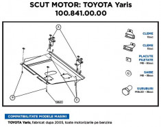 Scut Motor Metalic Toyota Yaris 26870 foto