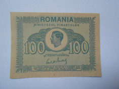 Bancnota 100 lei, Regele Mihai, 1945, neatinsa foto
