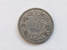 Elvetia 20 cent 1884 foto