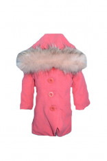 Palton pentru fetite Sara Line PSL1-R, Roz foto