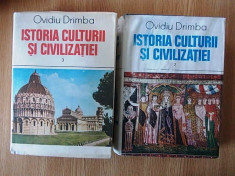 OVIDIU DRAMBA- ISTORIA CULTURII SI CIVILIZATIEI- VOL II SI III- supracoperta foto