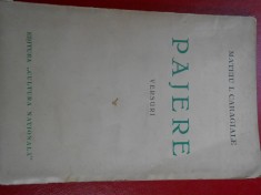Mateiu Caragiale, Pajere, versuri, ed. Cultura nationala, portret Marcel Iancu