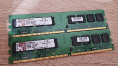 Kit 4GB DDR2 Desktop,2x2GB,Brand Kingston,667Mhz,PC2-5300,CL5 foto