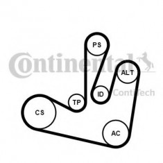 Set curea transmisie cu caneluri RENAULT LAGUNA II Grandtour (KG0/1) (2001 - 2016) CONTITECH 6PK1750K2 foto