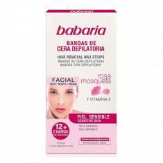 Babaria Rosa Mosqueta Hair Removal Strips Sensitive Skin 12 Units foto