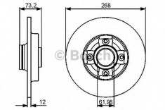 Disc frana PEUGEOT PARTNER caroserie (2008 - 2016) BOSCH 0 986 479 387 foto