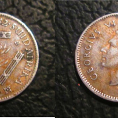 Africa de Sud : 3 pence 1942 . moneda din argint
