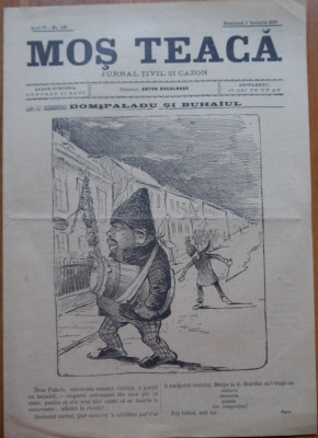 Ziarul Mos Teaca , jurnal tivil si cazon , nr. 199 , an 4 , 1899 , Bacalbasa foto