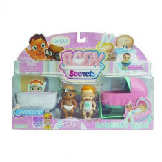 Set de Joaca Baby Secrets cu Cadita Balansoar si 3 Figurine Bebelus foto