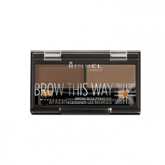 Rimmel Brow This Way Eyebrow Sculpting Kit 002 Mid Brown foto