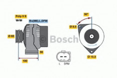 Generator / Alternator HONDA ACCORD VI (CG, CK) (1997 - 2003) BOSCH 0 986 041 990 foto