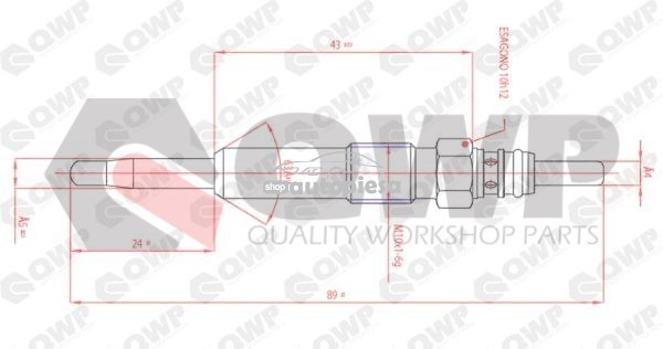 Bujie incandescenta DACIA LOGAN (LS) (2004 - 2016) QWP WGP107 Bujie incandescenta DACIA LOGAN (LS) (2004 - 2016) QWP WGP107