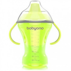 Cana anticurgere Nursing cu cioc 260ml BabyOno Green foto