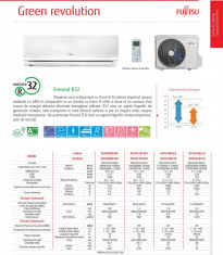 Aparat de aer conditionat Fujitsu R32 ASYA12KLWA-AOYA12KLWA Inverter 12000 BTU foto