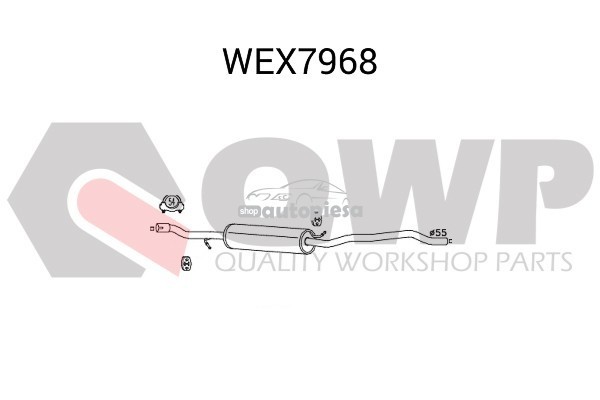 Toba esapamet intermediara VW SHARAN (7M8, 7M9, 7M6) (1995 - 2010) QWP WEX7968 Toba esapamet intermediara VW SHARAN (7M8, 7M9, 7M6) (1995 - 2010) QWP WEX7968