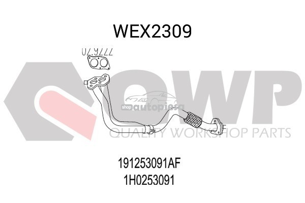 Racord evacuare VW VENTO (1H2) (1991 - 1998) QWP WEX2309 Racord evacuare VW VENTO (1H2) (1991 - 1998) QWP WEX2309