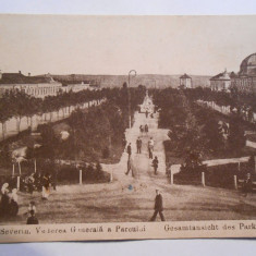 Carte postala Tr. Severin, vederea parcului, necirculata, 1917