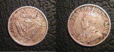 Africa de Sud : 3 pence 1933 . moneda din argint _ rara foto