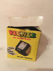 Vizor diapozitive 3Pagen, vintage, pt diapozitive color, battery operated viewer foto