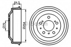 Tambur frana PEUGEOT BOXER bus (230P) (1994 - 2002) BOSCH 0 986 477 098 foto