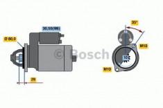 Starter MERCEDES SL (R230) (2001 - 2012) BOSCH 0 986 021 330 foto