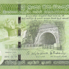 Bancnota Sri Lanka 1.000 Rupii 2015 - P127 UNC