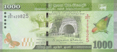 Bancnota Sri Lanka 1.000 Rupii 2015 - P127 UNC foto