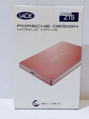 HDD hard disk extern LACIE Porsche Design 2TB nou nefolosit SIGILAT foto