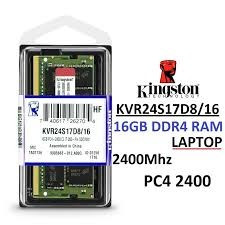 Memorie laptop Kingston 16GB SODIMM, DDR4, 2400MHz, CL17, 1.2V, sigilate foto