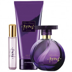 Set femei - Far Away Rebel - Parfum, crema corp, miniparfum - Avon - NOU foto