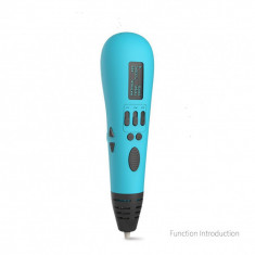 OLED Screen 3D Printing Pen EU Plug Blue foto