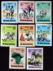 RWANDA -1978 -Cercetasi-Scoutism-8 V.**- RW 100 foto