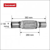 Racord flexibil toba esapament 50 x 383 mm BOSAL 265-521
