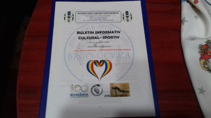 Brosura ASC daco-getica Bucuresti