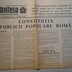 Scanteia, vin.26 sept.1952, Constitutia RPR, 2 Pagini