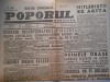 Ziarul Poporul, joi 7 sept. 1944, 2 pagini, stare buna