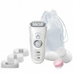 Epilator Braun SE7860, SensoSmart, 7 accesorii, 40 pensete, Wet&amp;amp;Dry, Alb foto