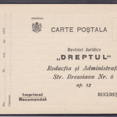 CARTE POSTALA AREVISTEI JURIDICE DREPTUL REDACTIA SI ADMINISTRATIA BUCURESTI