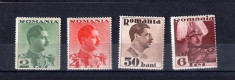 ROMANIA 1934 - CAROL II, UZUALE - FARA POSTA - MNH - LP 108 foto